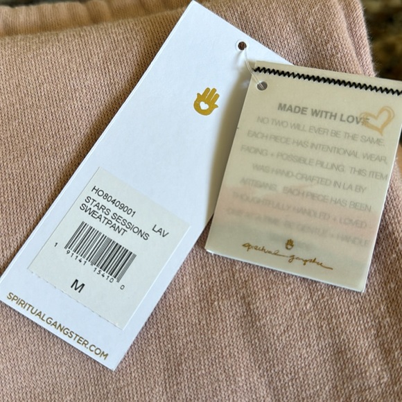 Spiritual Gangster Star Session Sweatpants Size M Lavender - Picture 14 of 15